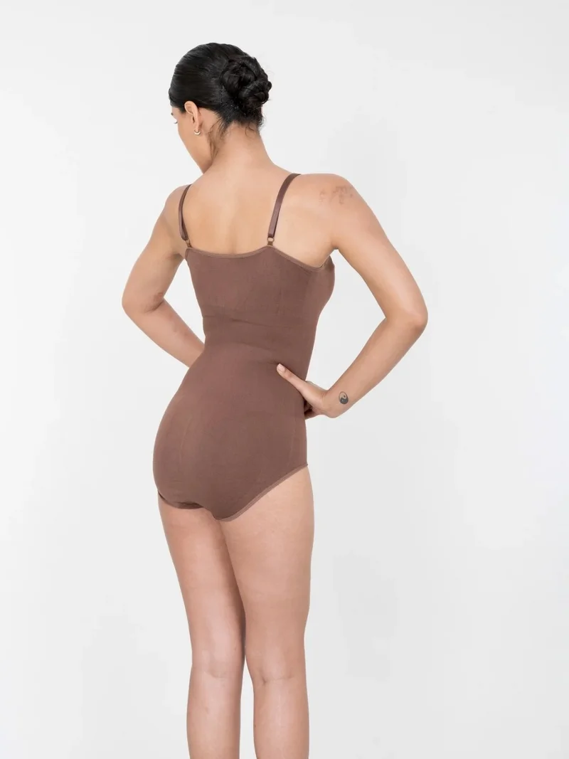 Shapercult Store Snatched Bodysuit for Women - Brown 3XL